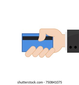 Business hand vector. free space for text.