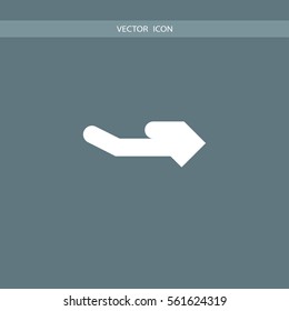 business hand vector icon , can be used for web and mobile design.