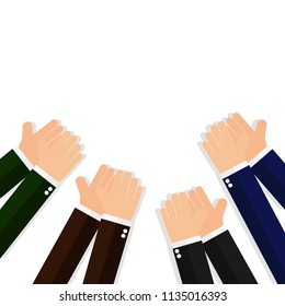 Business hands clapping