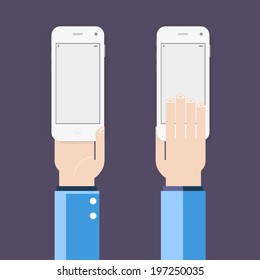 Business hands gestures design elements. isolated vector illustration