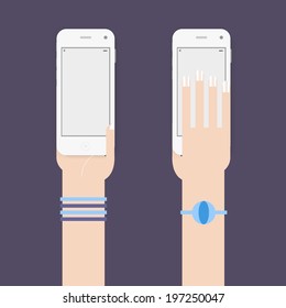 Business hands gestures design elements. isolated vector illustration