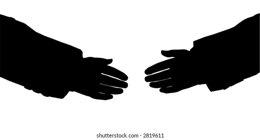 business hands silhouette