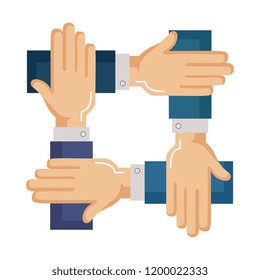 business hands teamwork icon