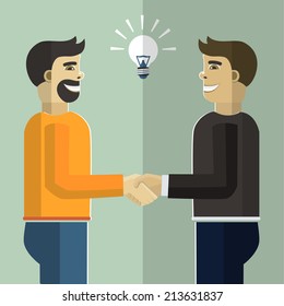 Business handshake. 