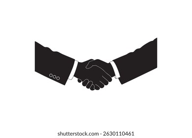 Acordo de aperto de mão de negócio - Projeto de silhueta de acordo profissional