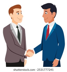 Apretón de manos empresarial entre dos profesionales
