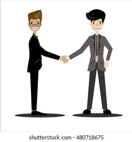 Illustration Businessman Shaking Hands Stock Vector (Royalty Free ...