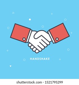 
Business handshake / contract agreement flat vector icon for apps and websites