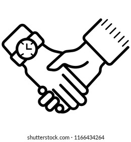 Business handshake / contract agreement icon