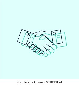 Business handshake icon