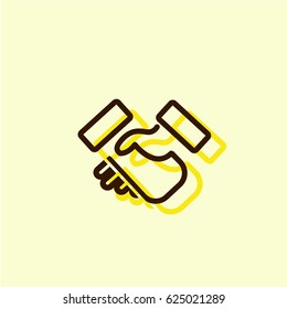 Business handshake icon