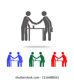 business handshake icon. Elements of conversation in multi colored icons. Premium quality graphic design icon. Simple icon for websites and web design on white background