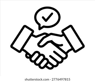 business handshake icon. Human handshake icon. Handshake icon vector logo design template