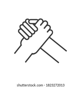Business handshake icon isolated on white background. Vector illustration. Eps 10