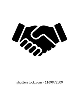 Business handshake icon on white background vector image