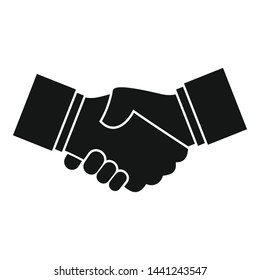 Business handshake icon. Simple illustration of business handshake vector icon for web design isolated on white background