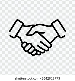 Business handshake icon symbolizing partnership, agreement, and collaboration between two people