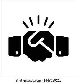 Business handshake, handshake icon vector design illustration