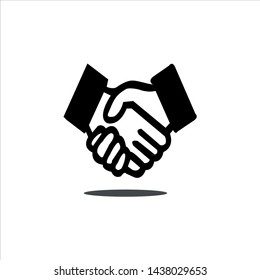 Business handshake line icon vector
