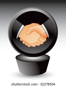 business handshake on patch