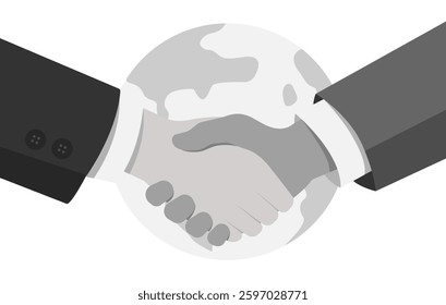 Business handshake. Handshake of business partners. Flat design. Vector illustration.