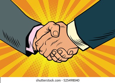 Business handshake, partnership and teamwork