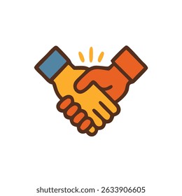 Business handshake signifies deal finalization. Perfect for depicting successful negotiations, agreements, professional partnerships in business, finance, contracting, and entrepreneurship content.