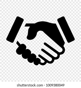 Business Handshake Silhouette Vector Icon