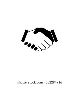 Business handshake solid icon, deal agreement, vector graphics, a filled pattern on a white background, eps 10.