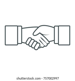 Business handshake symbol