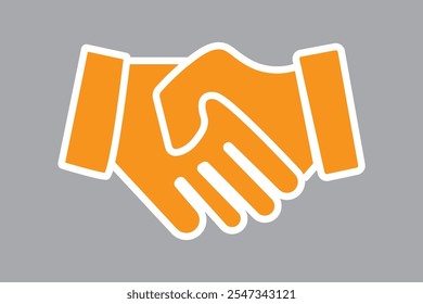 Coleção de ícones de vetor de linha fina de handshake de empresa