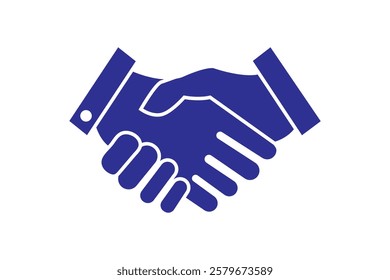 Business handshake thin line vector icon collection