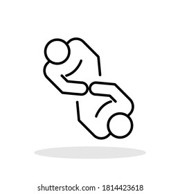 Business handshake in trendy flat style. Contract agreement symbol for your web site design, logo, app, UI Vector EPS 10. 
