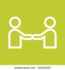 Business, handshake, trust icon vector image. Can also be used for activities. Suitable for use on web apps, mobile apps and print media.