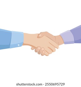 Aperto de mão de duas mãos em estilo plano. Ícone plano. Ilustração vetorial