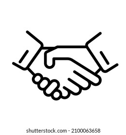 Business handshake vector data icon for app and website