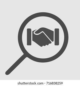 Business handshake vector icon eps 10.