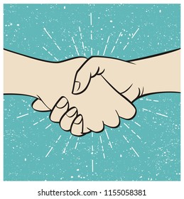 Business handshake. vector illustration