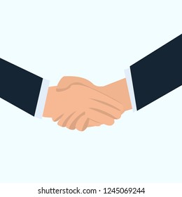  Business handshake. Vector illustration.