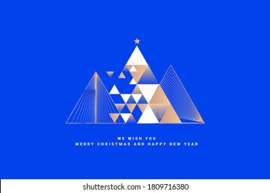Business Happy New Year 2021 greeting card. Vector illustration concept for background, greeting card, website and mobile website banner, party invitation card, social media banner, marketing material