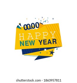 Business Happy New Year greeting card. Vector illustration concept for background, greeting card, website and mobile website banner, party invitation card, social media banner, marketing material