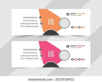 Business header sign design, business card design.