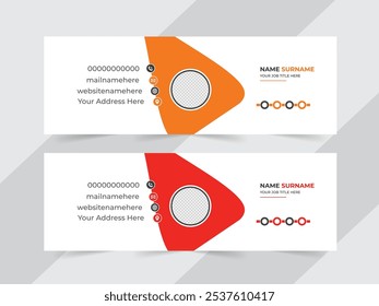 Business header sign design, business card design.