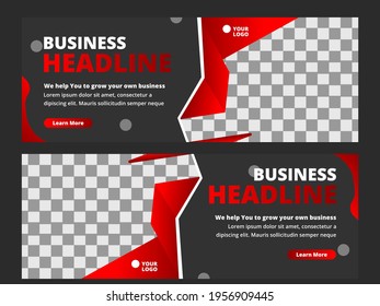 Diseño de plantillas de titulares de negocios. Diseño de banners digitales web
