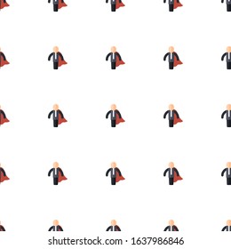 business hero icon pattern seamless isolated on white background. Editable flat business hero icon. business hero icon pattern for web and mobile.