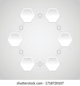 Business hexagon infographic bar design. creative idea. vector illustration