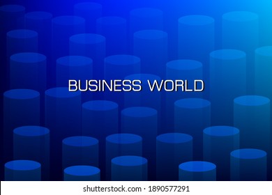 Business hierarchical structure picture, blue ellipse background, rising in hierarchy