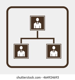 Business hierarchy icon.