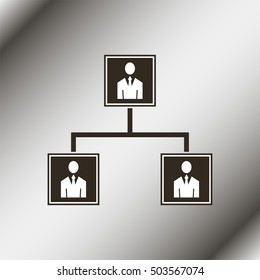 Business hierarchy icon.