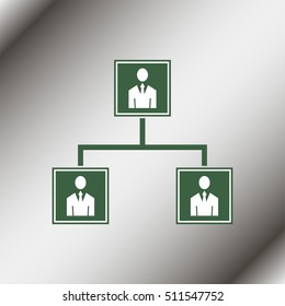 Business hierarchy icon.